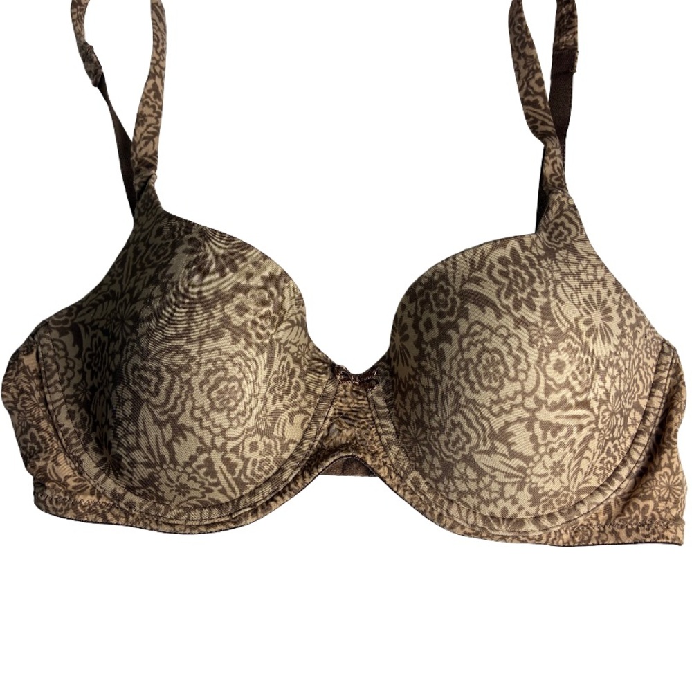 Delicates Brown Floral Bra
